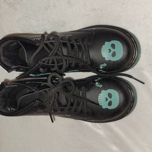 Toddler skeleton print glow in the dark Dr. Martens